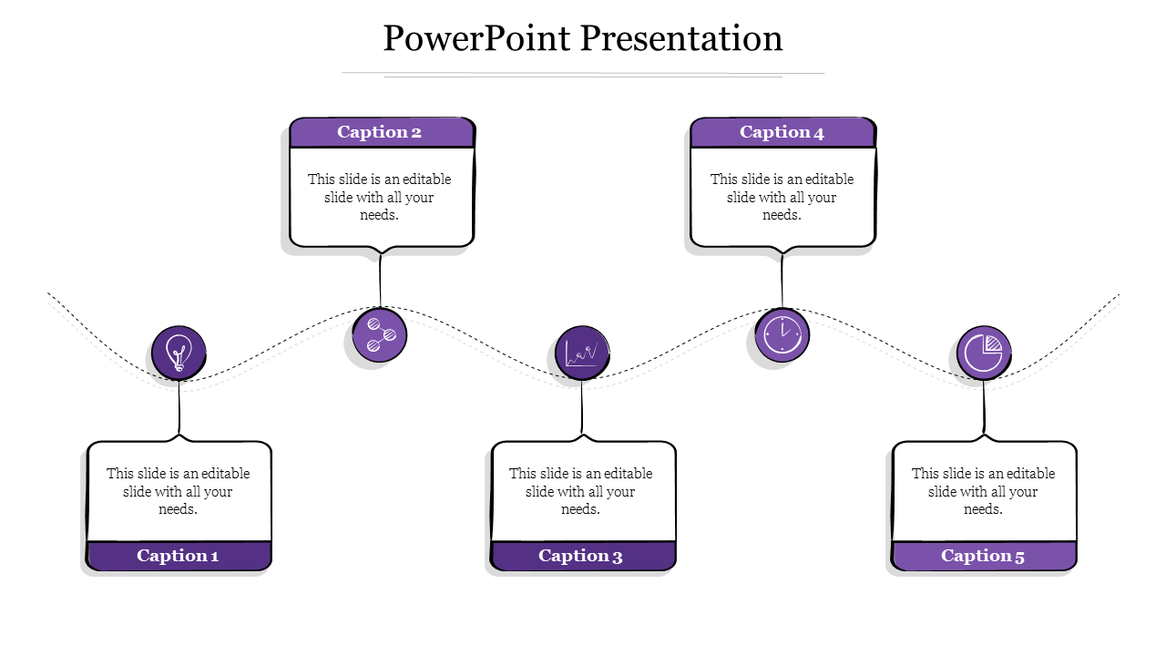 Free - Awesome PowerPoint Presentation with Five Nodes Slides